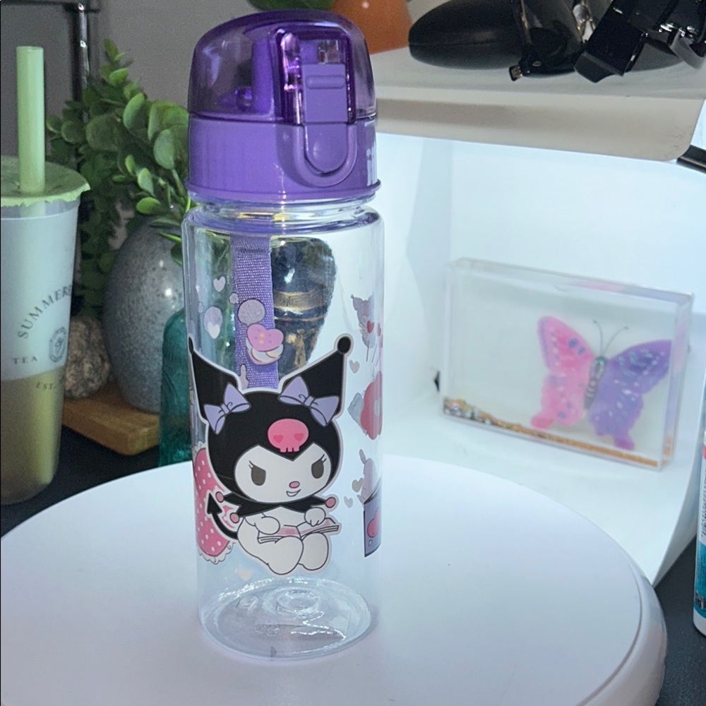Cute Purple Character Water Bottle